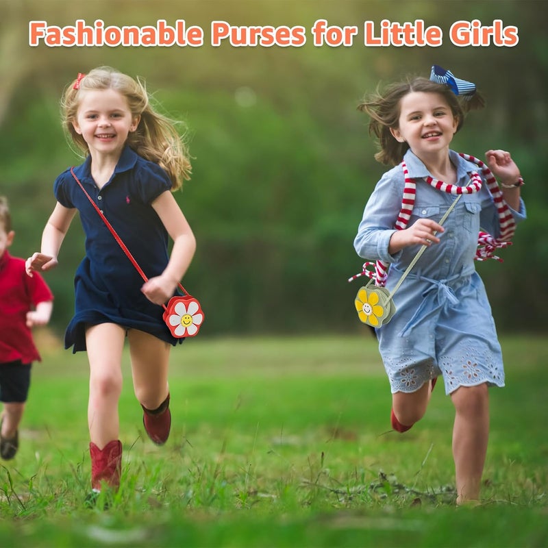 Easozoom Daisy Flower Tiny Small Purse Crossbody Shoulder Bag for Toddler Teen Girls 2 3 4 5 6 7 8 Year Old Kids Baby Gift - Image 5